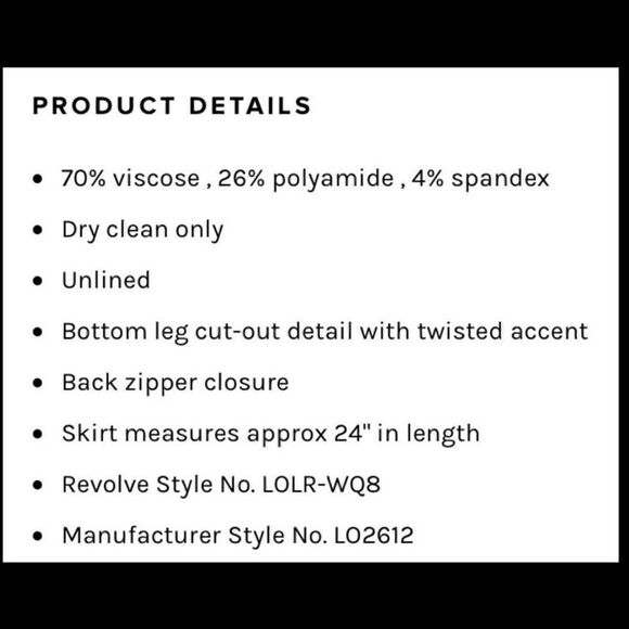 Lolitta skirt womens size 2 Sophia cut out Midi Bandage BodyCon Black Pencil - Picture 4 of 9